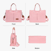 Corduroy Tote Bag-Pink