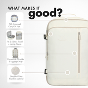 Hynes Eagle 38L Carry-On Backpack – Lightweight Travel Laptop Bag with 15" Sleeve, Water-Resistant, Flight Approved