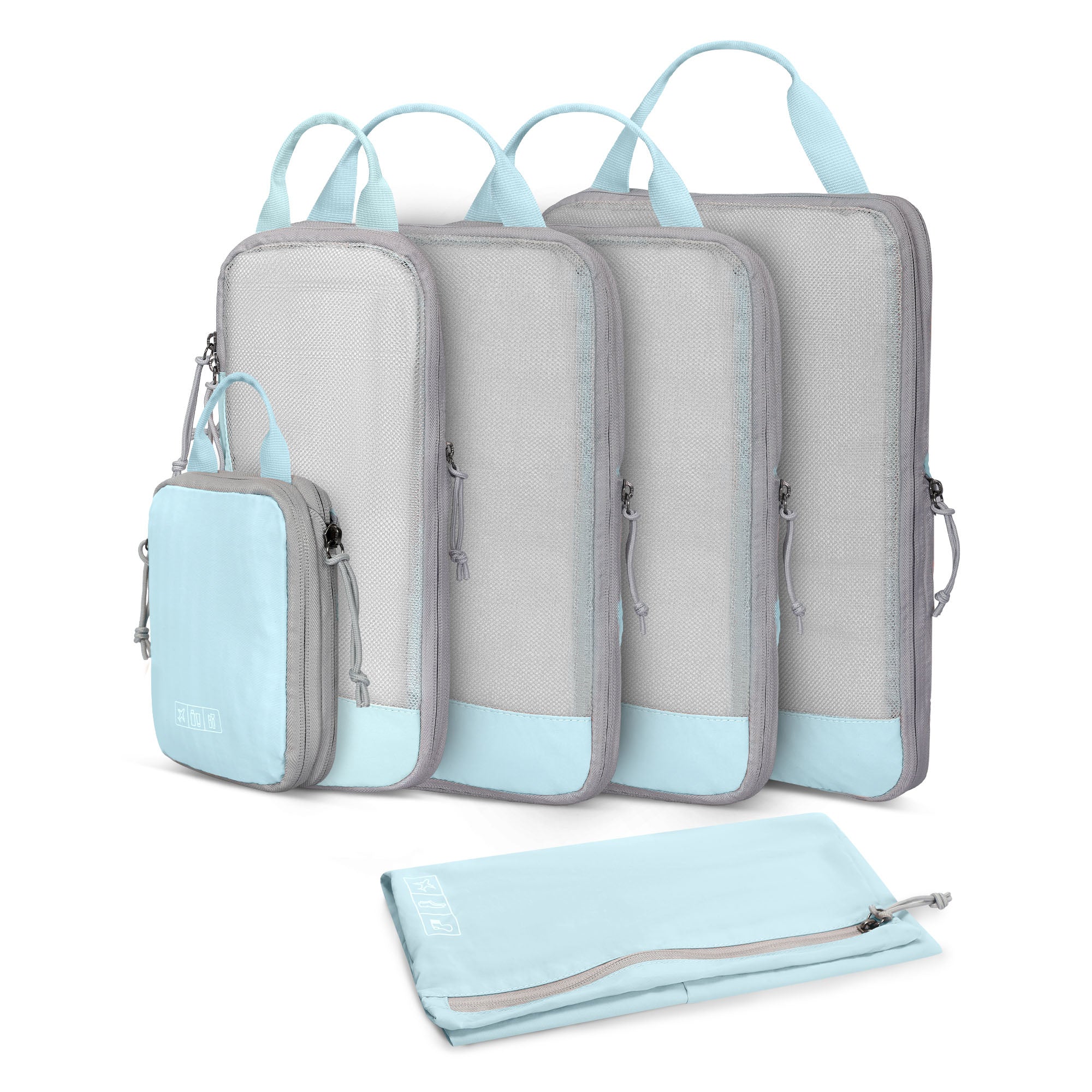 Hynes Eagle 2 Piece/ 4 Piece/ 6 Piece Compression Packing Cube Set – Water-Resistant Luggage Organizers for Travel