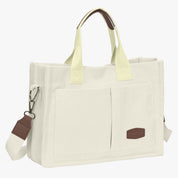 Corduroy Tote Bag-Beige