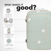 Hynes Eagle 38L Carry-On Backpack – Lightweight Travel Laptop Bag with 15" Sleeve, Water-Resistant, Flight Approved