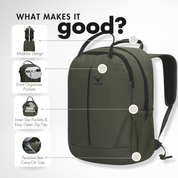 Hynes Eagle 2-in-1 Modular Rolling Backpack Set – Convertible Carry-On Luggage with Detachable Daypack, Water-Resistant, Flight Approved