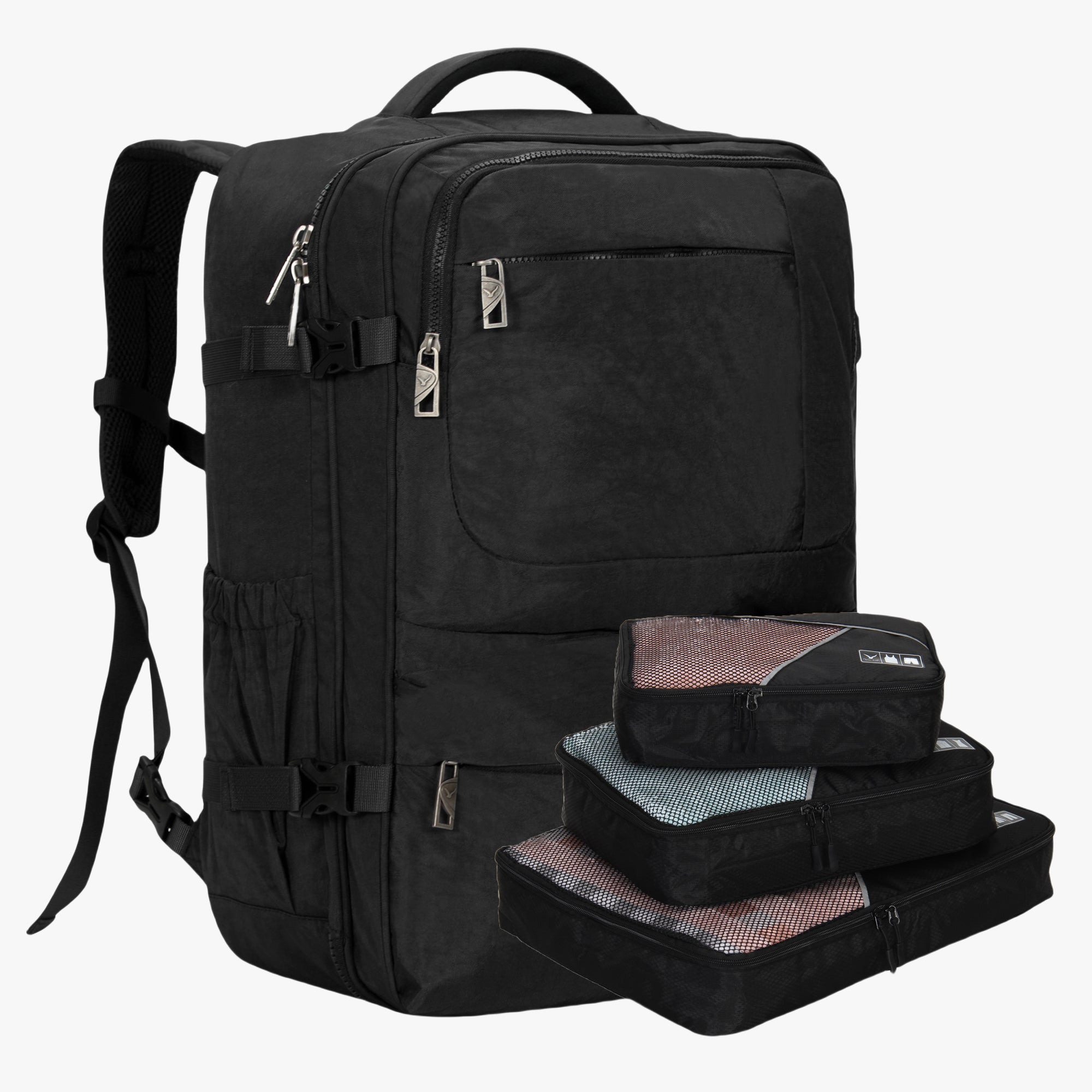 Voyager 44L Expandable Travel Backpack x PackPal Cube Set