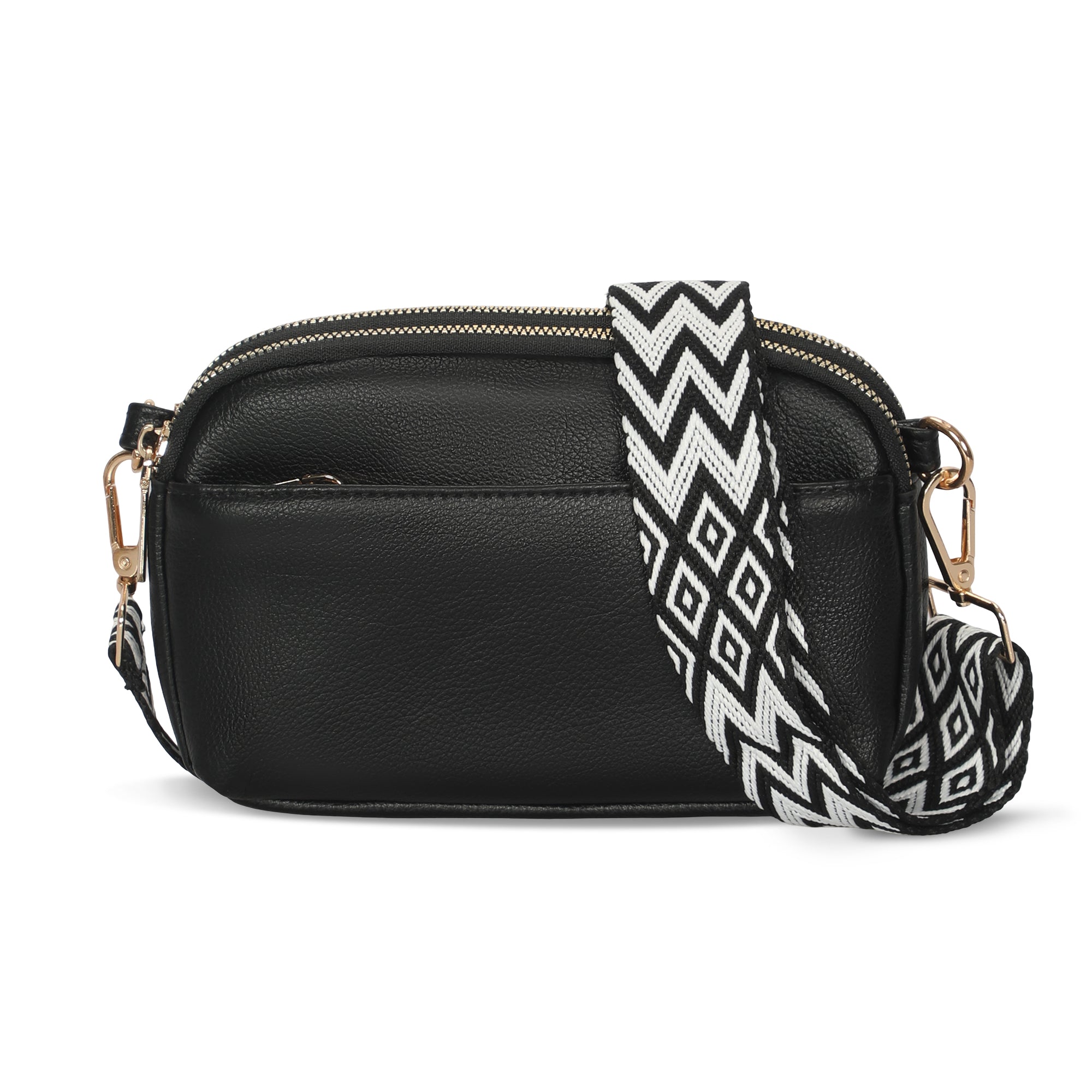 Hynes Eagle Compact Vegan Leather Crossbody – Convertible Strap Small PU Shoulder Bag