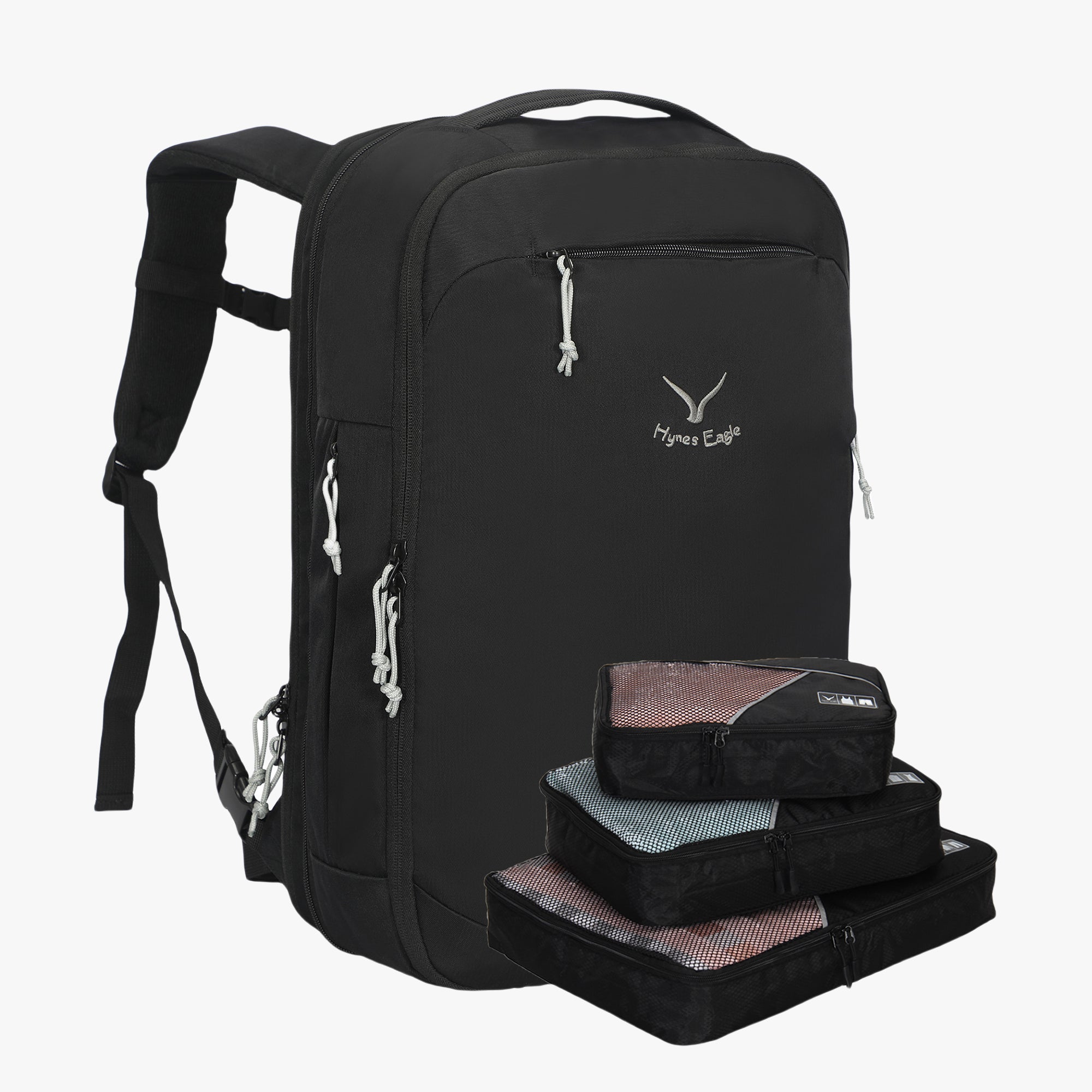 Evolution 40L Carry On Backpack x PackPal Cube Set-Black