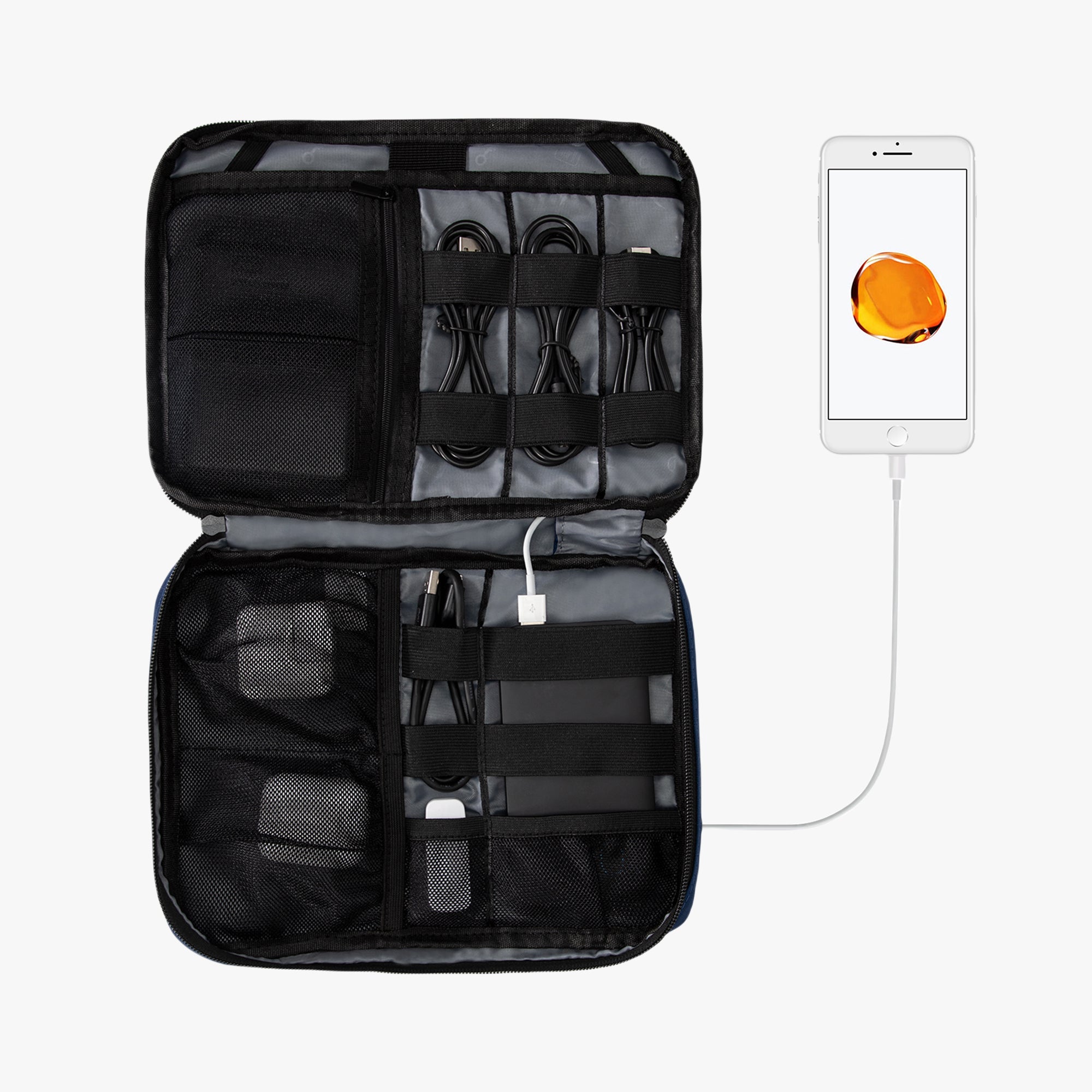 Cable Organizer With Strap 10.5 inch Black