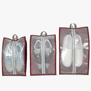 3-Piece Travel Shoe Organizer Set-Red