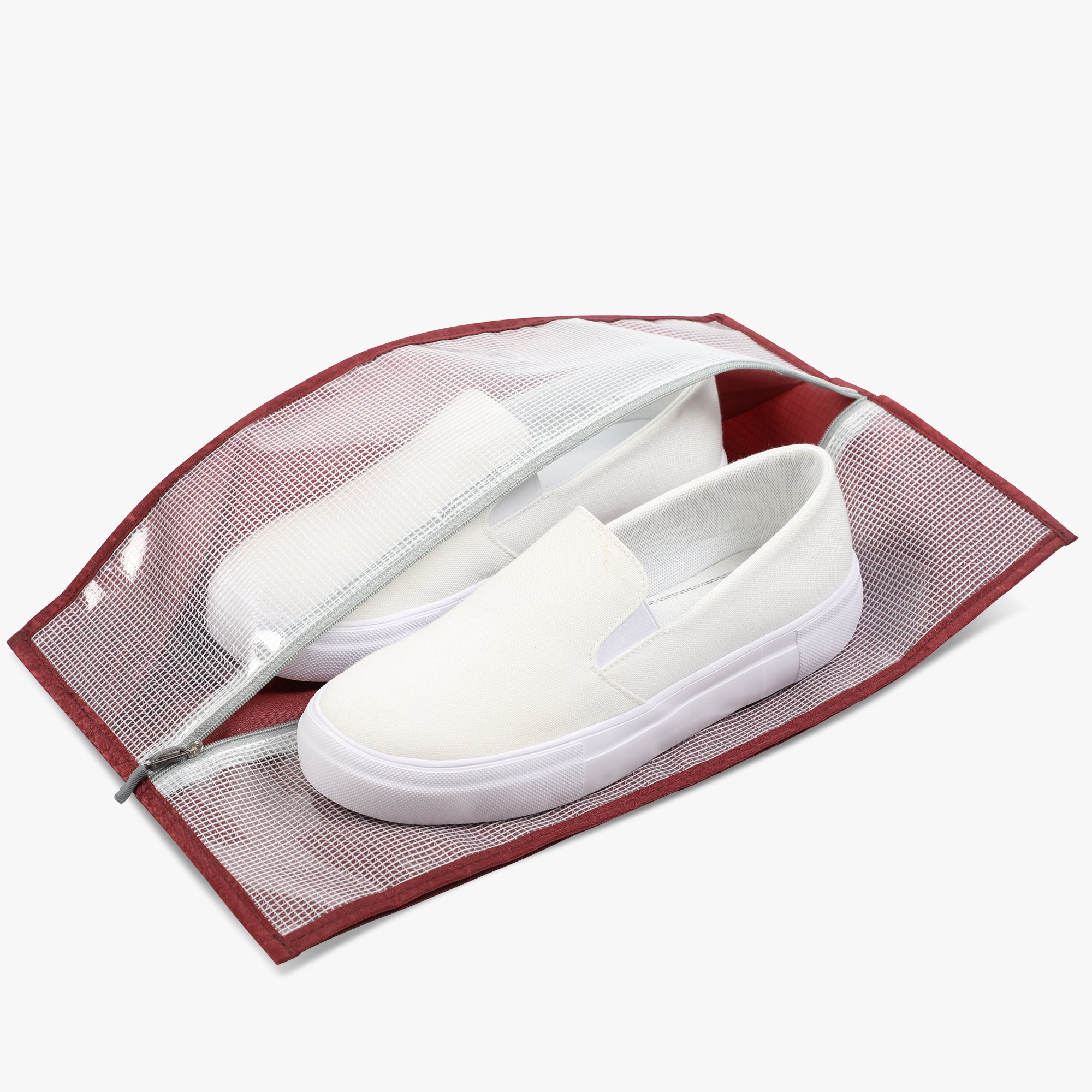 3-Piece Travel Shoe Organizer Set-Red