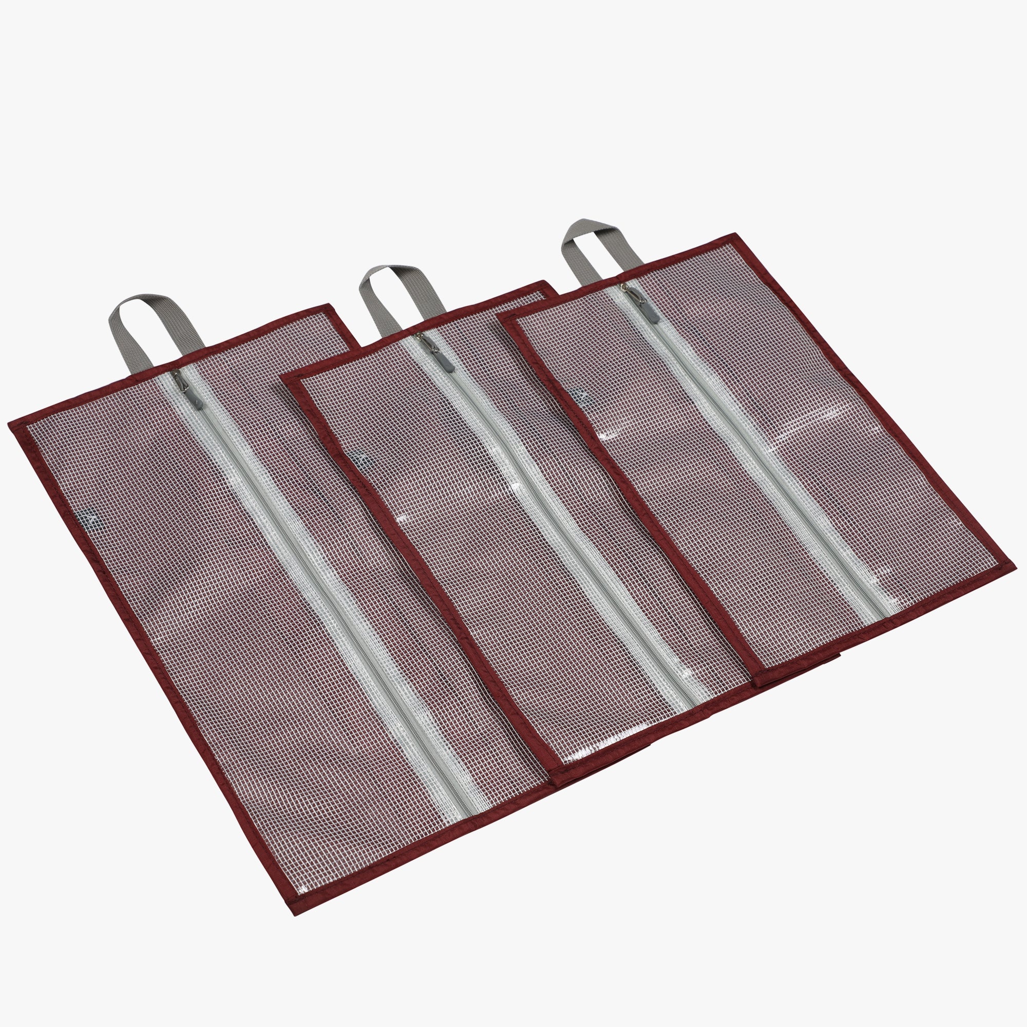 3-Piece Travel Shoe Organizer Set-Red