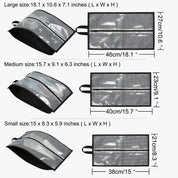 3-Piece Travel Shoe Organizer Set-Black