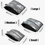 3-Piece Travel Shoe Organizer Set-Black