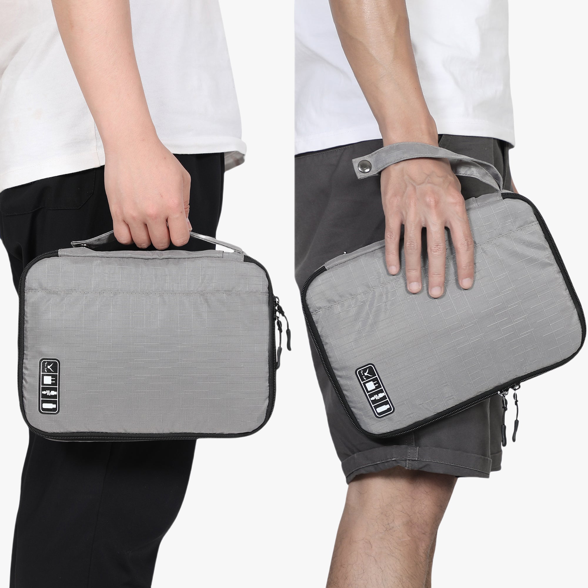 Cable Organizer With Strap 10.5 inch Grey