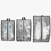 3-Piece Travel Shoe Organizer Set-Black