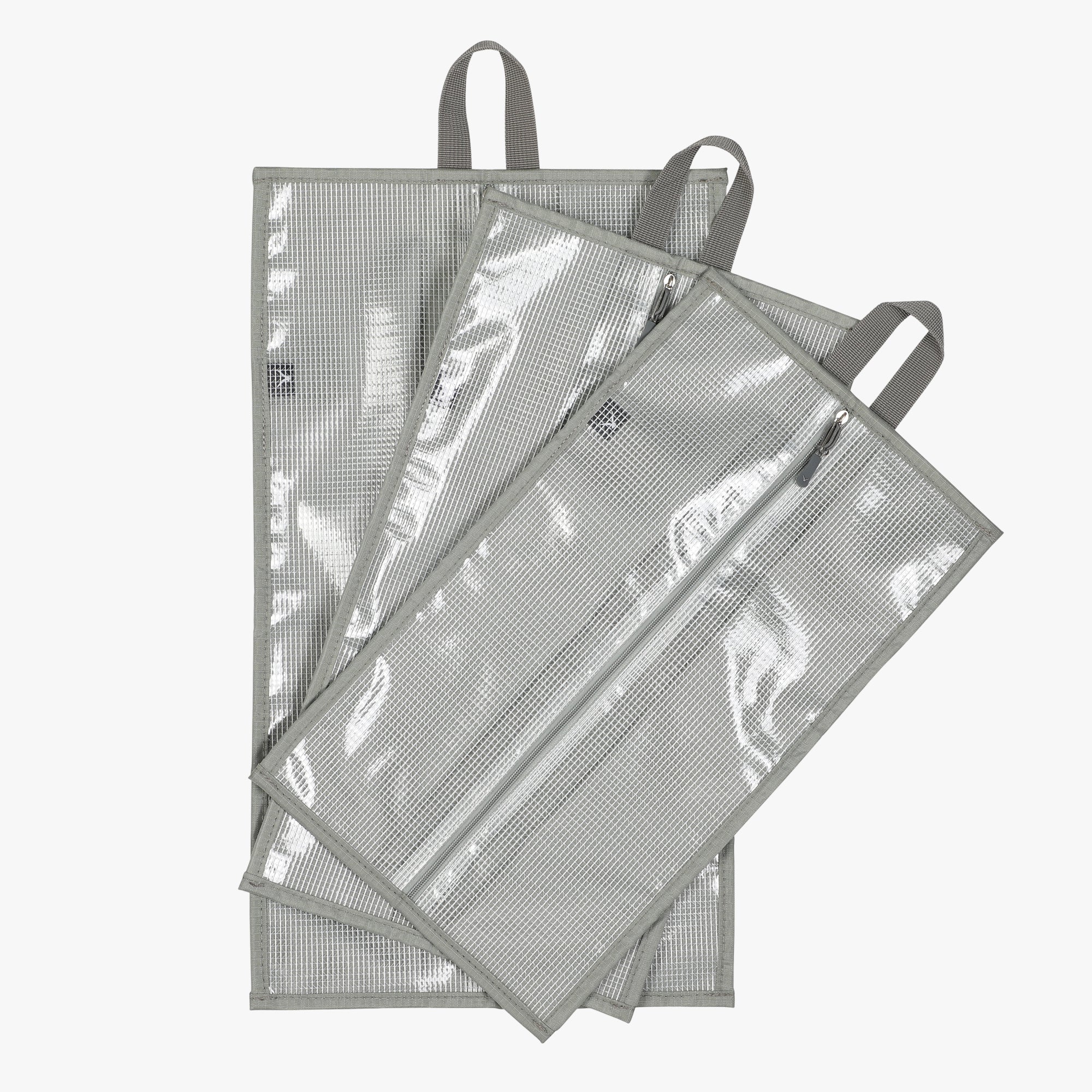 3-Piece Travel Shoe Organizer Set-Grey
