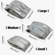 3-Piece Travel Shoe Organizer Set-Grey
