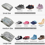 3-Piece Travel Shoe Organizer Set-Grey