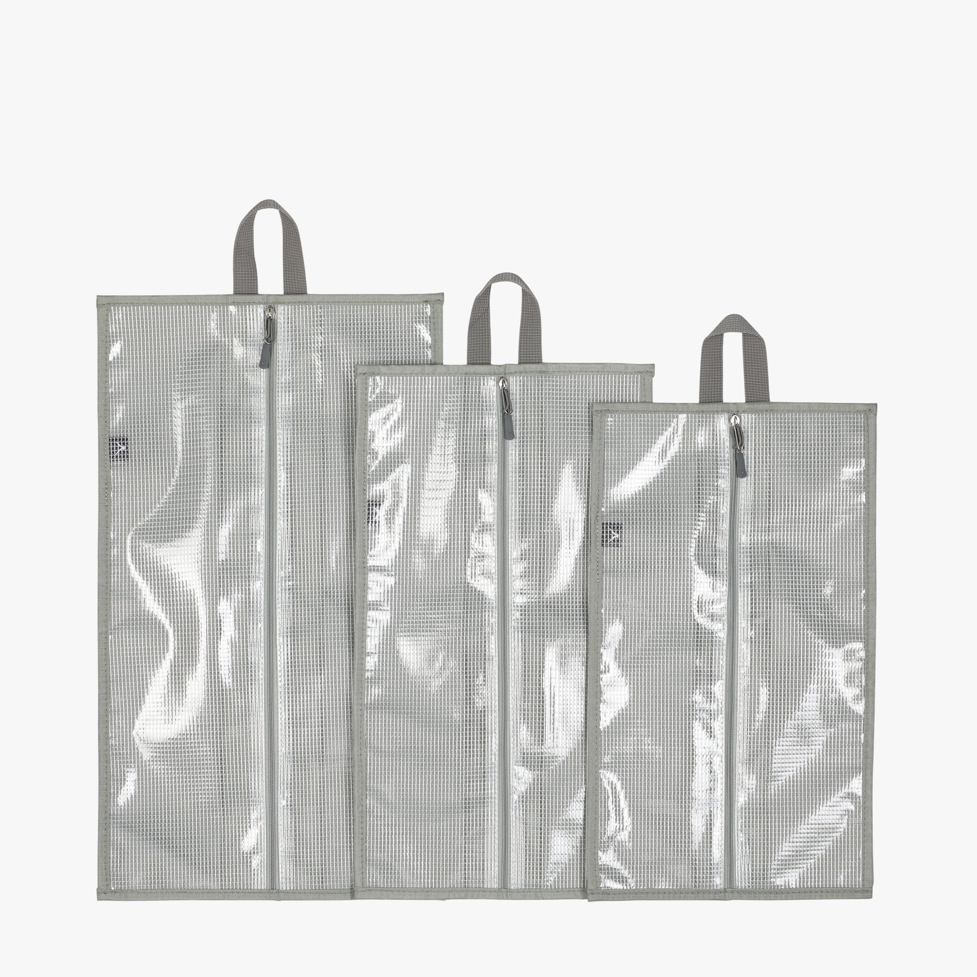 3-Piece Travel Shoe Organizer Set-Grey