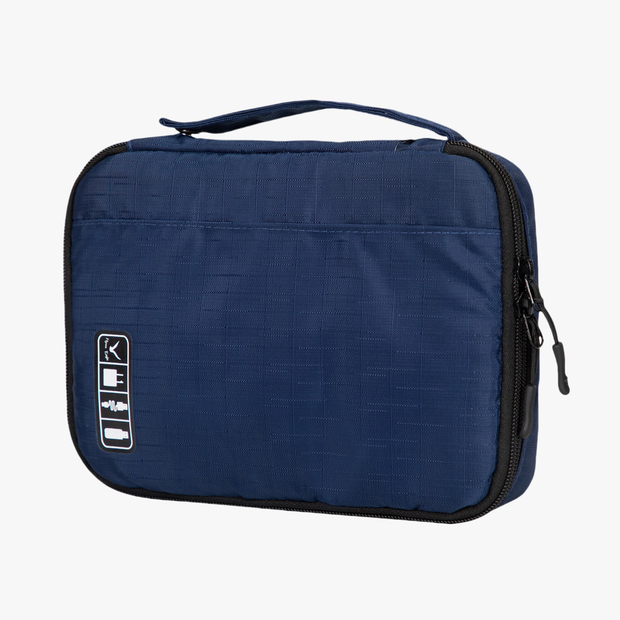 Cable Organizer With Strap 7.9 inch Navy Blue