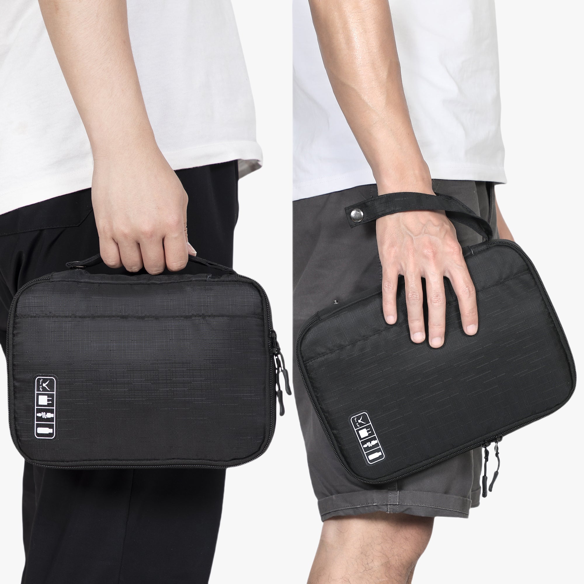 Cable Organizer With Strap 7.9 inch Black