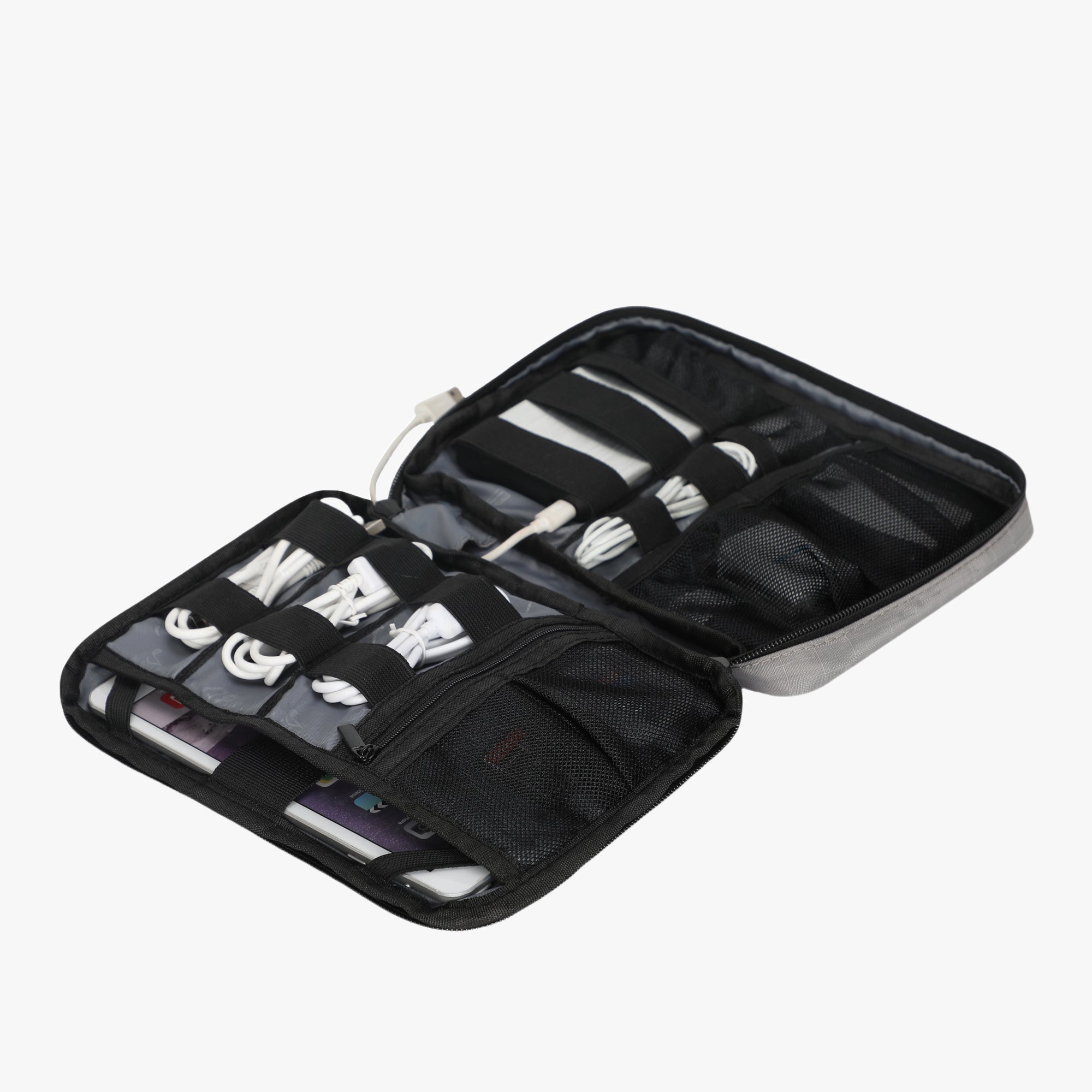 Cable Organizer With Strap 7.9 inch Grey