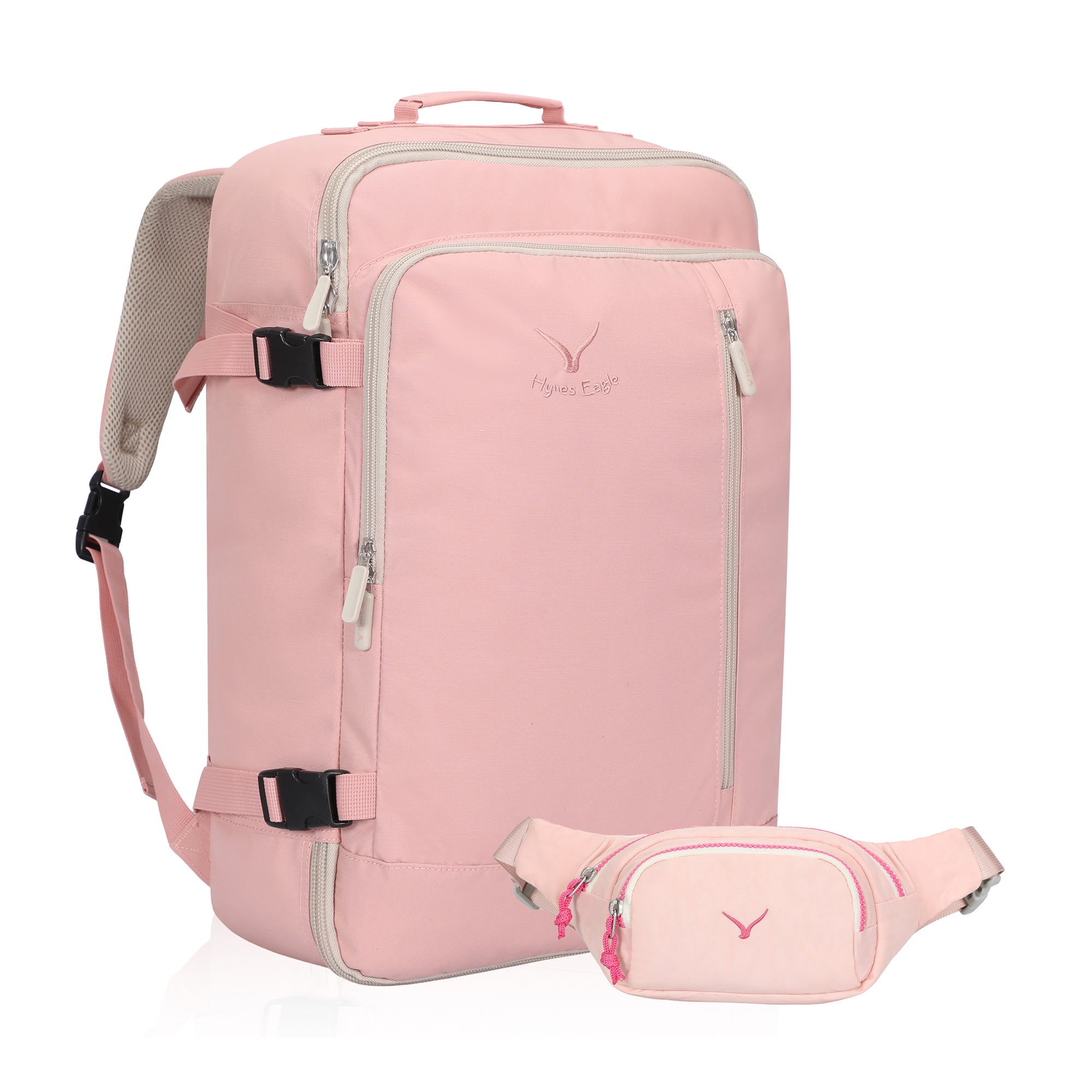 Compass 38L Carry On Luggage Backpack + Fanny Pack