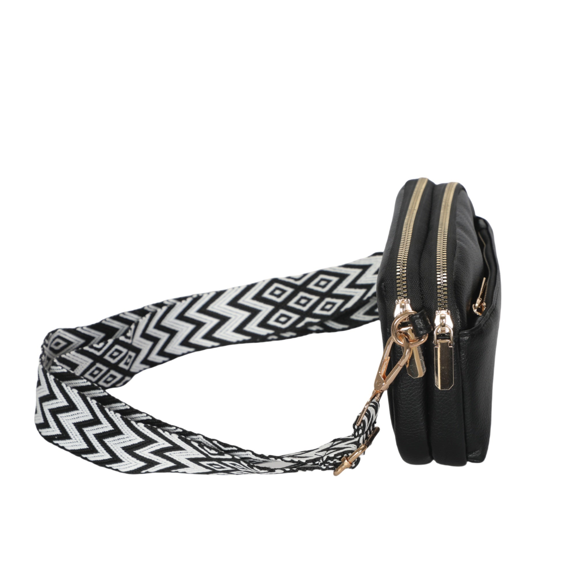 PU Crossbody Bag-Black