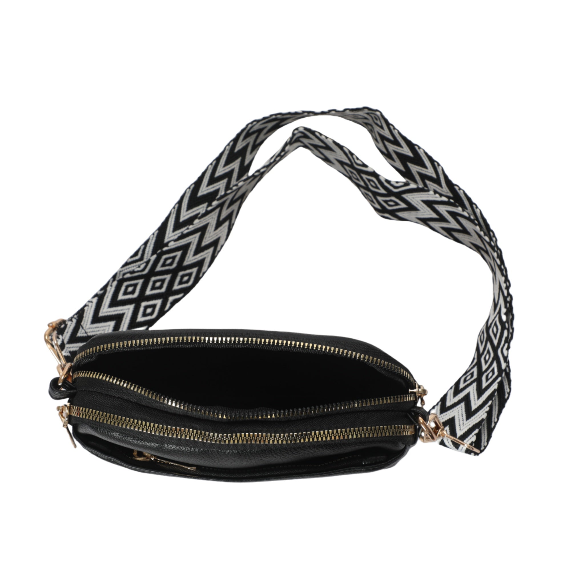 PU Crossbody Bag-Black