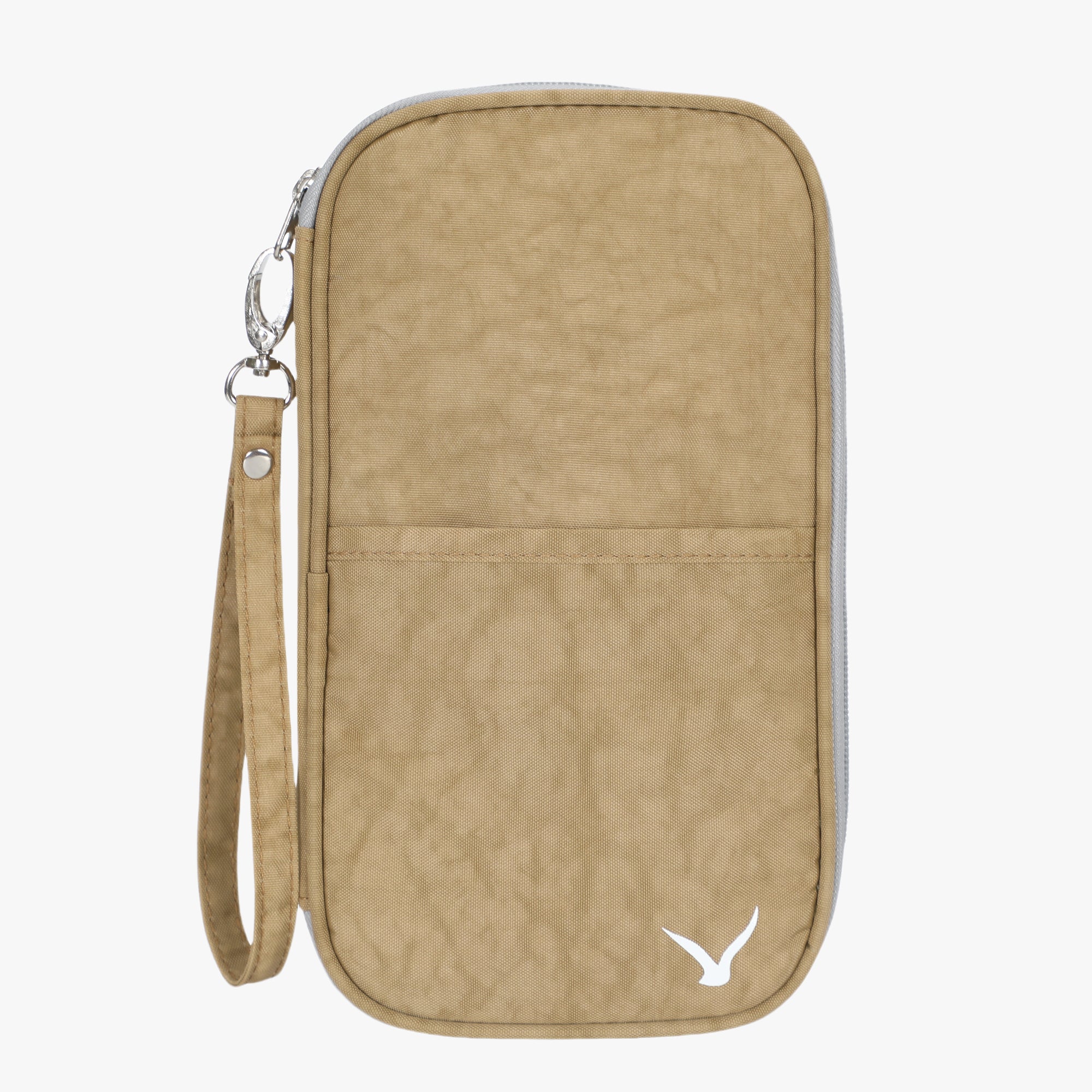 RFID-Blocking Travel Passport Wallet- Khaki