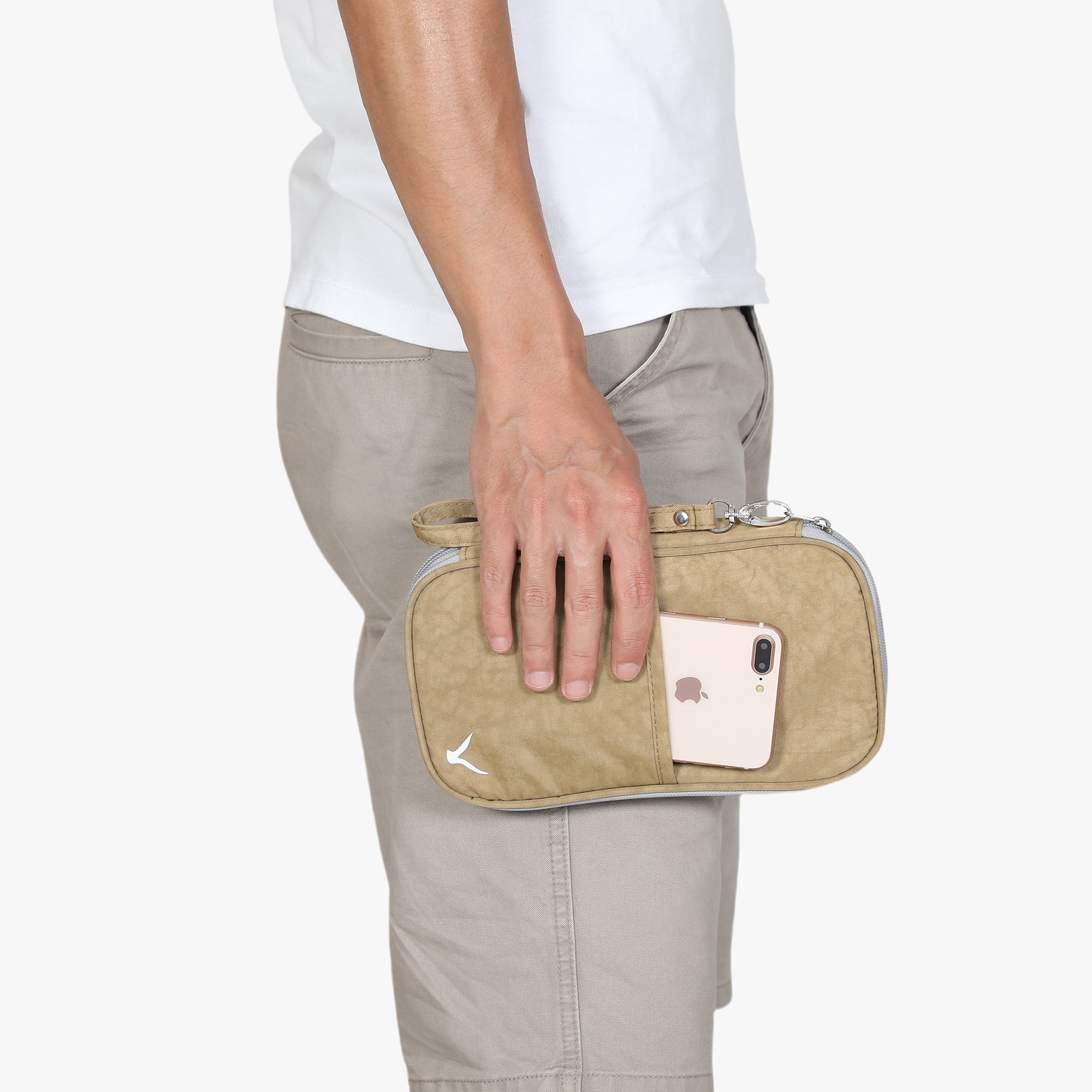 RFID-Blocking Travel Passport Wallet- Khaki
