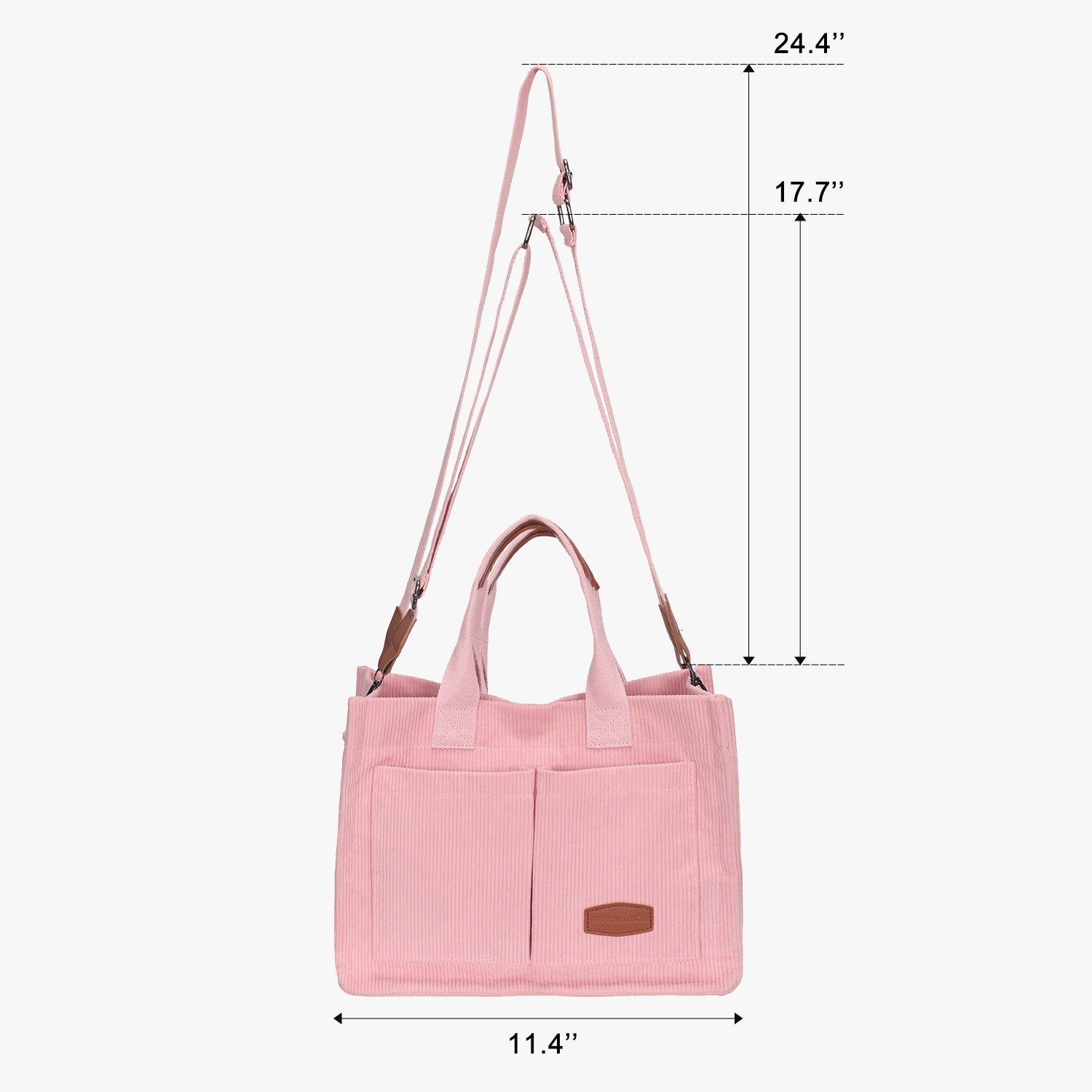 Corduroy Tote Bag-Pink