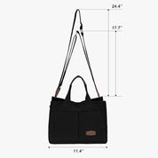 Corduroy Tote Bag-Black