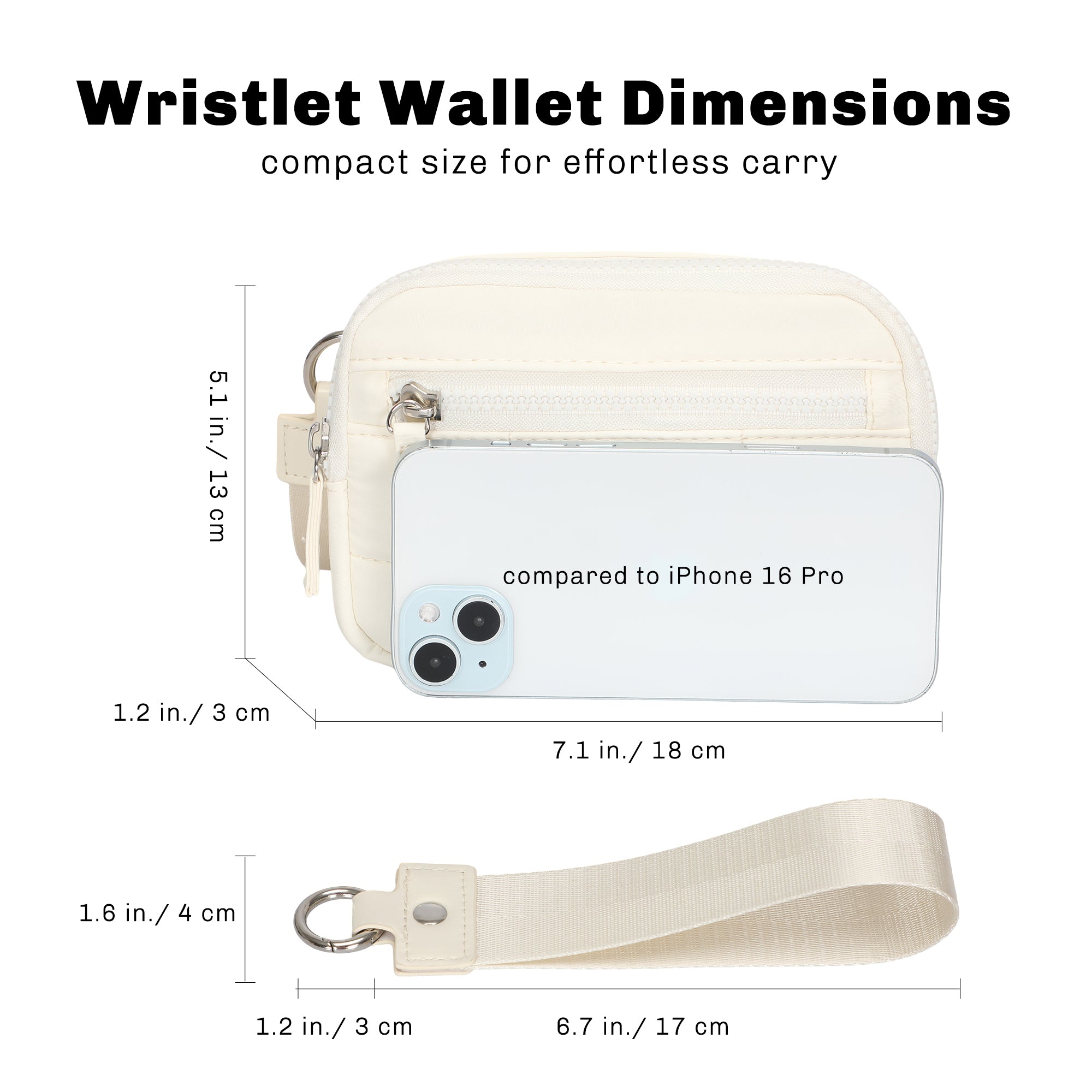 Hynes Eagle Puffer Wristlet Wallet – Compact RFID Phone & Card Holder