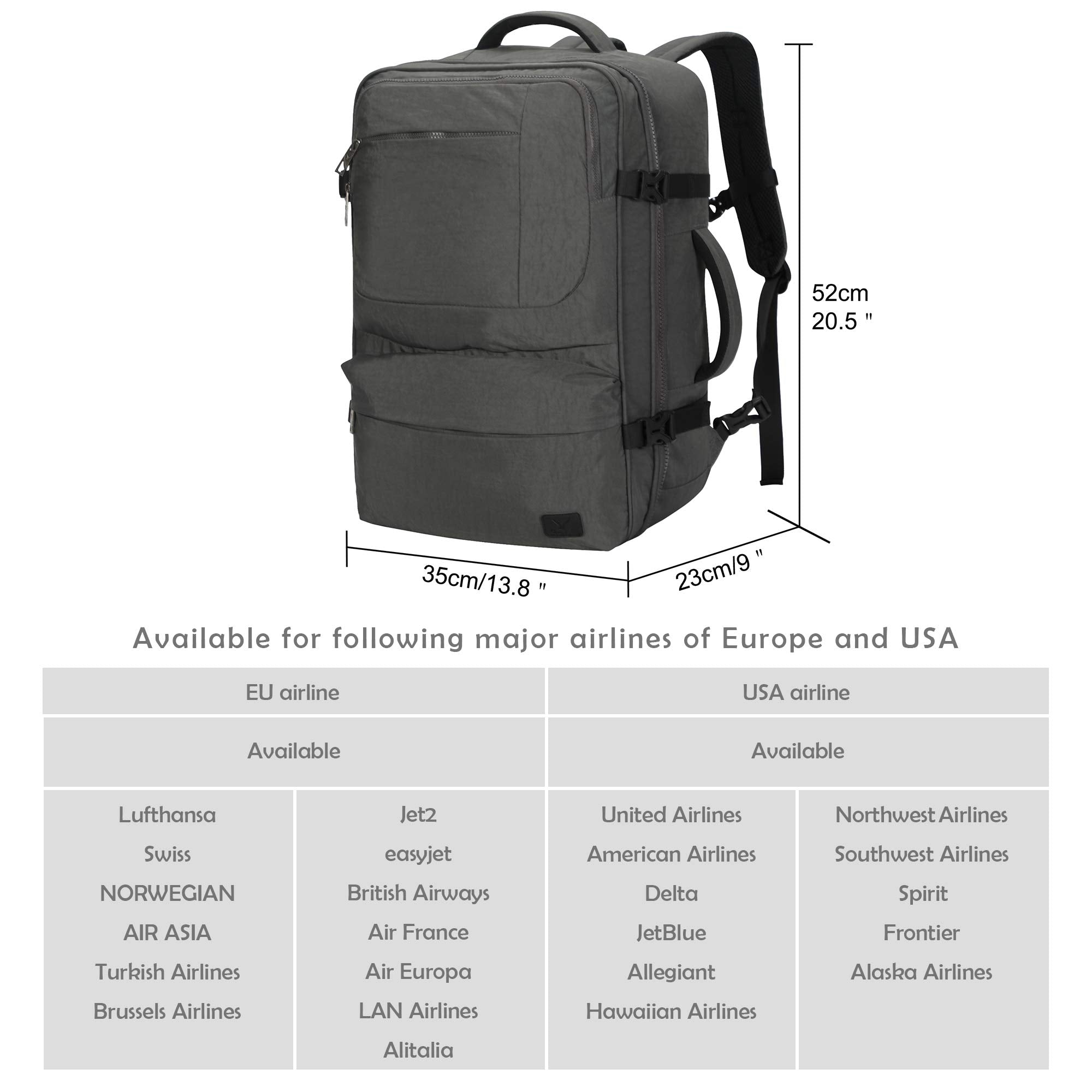 Voyager 44L Expandable Travel Backpack x PackPal Cube Set