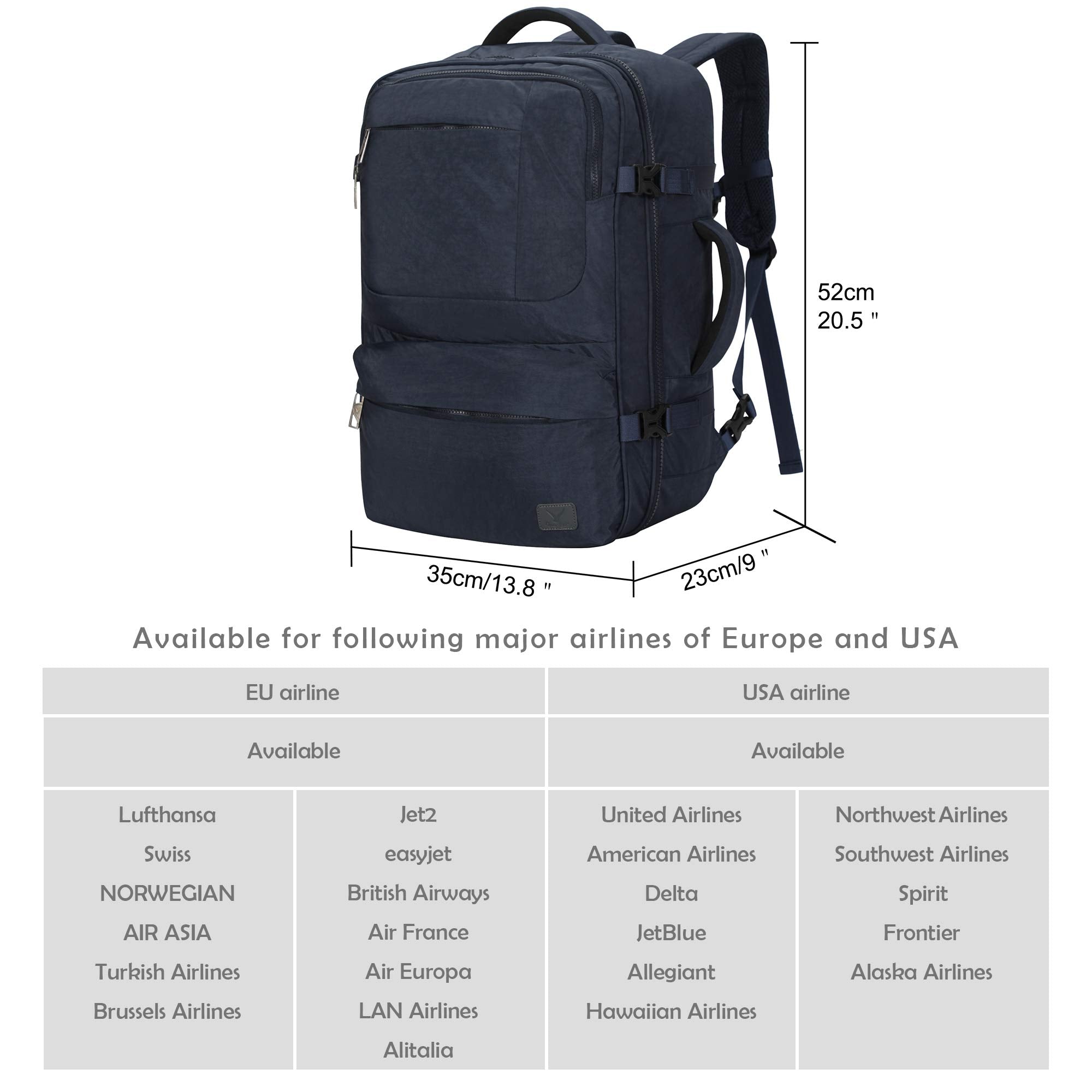 Voyager 44L Expandable Travel Backpack x PackPal Cube Set