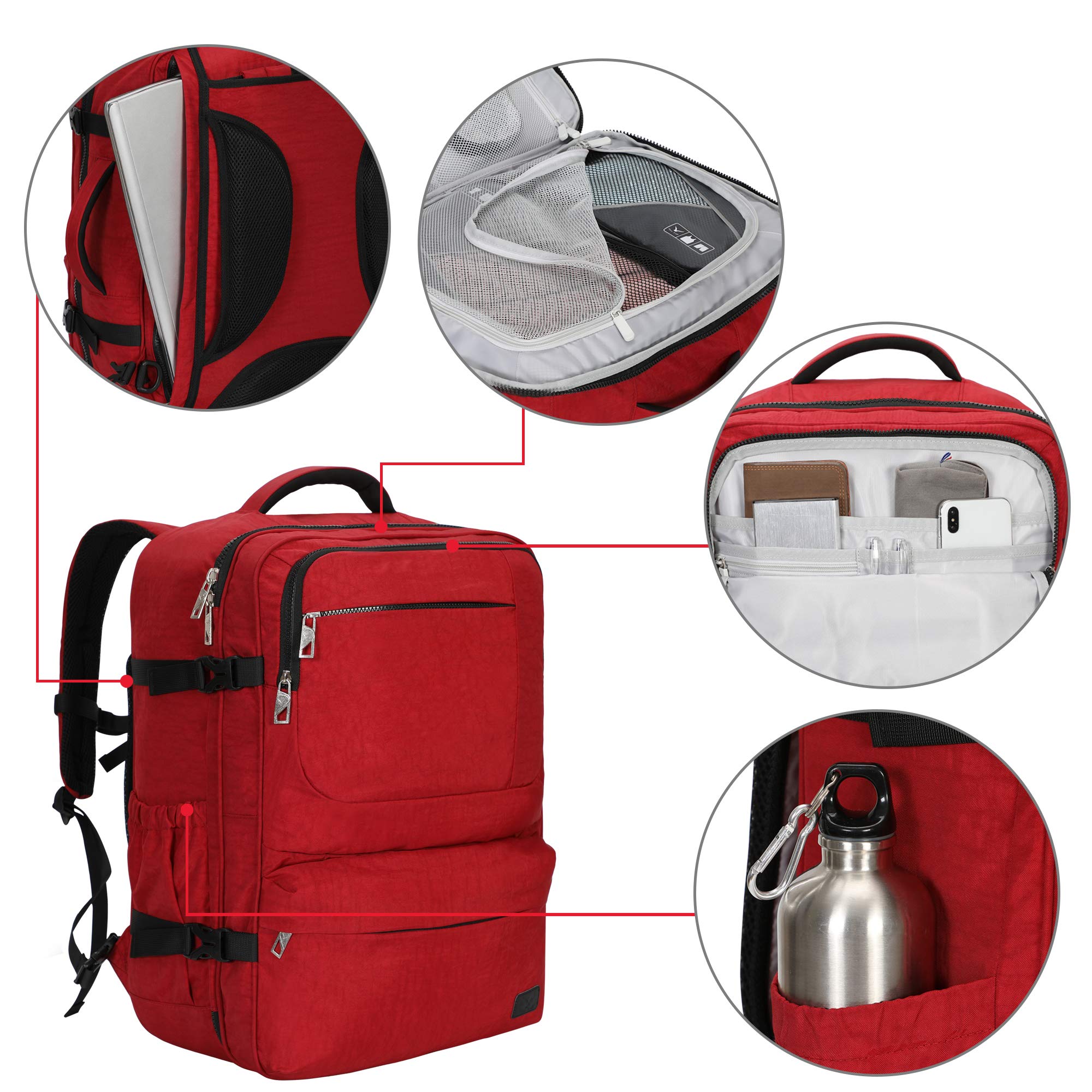 Voyager 44L Expandable Travel Backpack x PackPal Cube Set