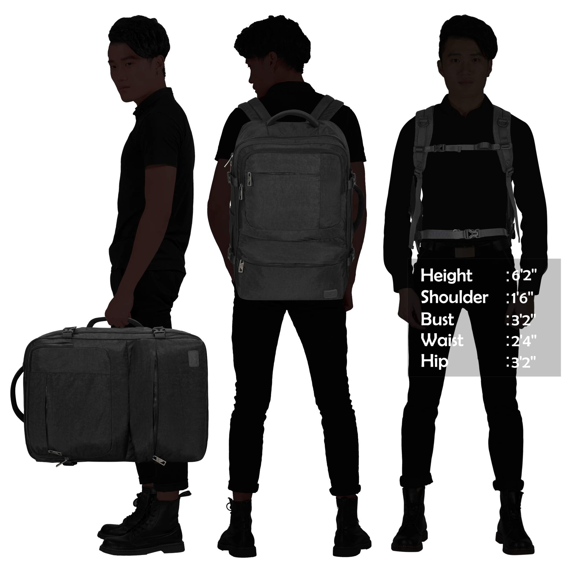 Voyager 44L Expandable Travel Backpack x PackPal Cube Set