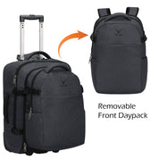4 in 1 Luggage Set, 22" Trolley Backpack + 20L Daypack + 3-Piece Packing Cube Set + Fanny Pack