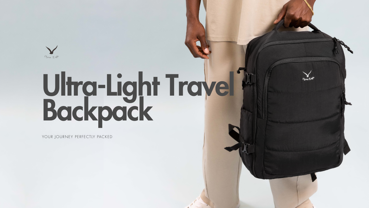 Hynes Eagle 30L Hybrid Travel Backpack – Lightweight Weekender Carry-On with Laptop Sleeve & Luggage Strap